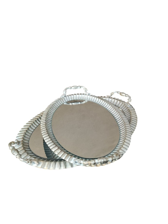 ΜΕΤΑΛΛΙΚΟΣ ΔΙΣΚΟΣ ΜΕ ΚΑΘΡΕΦΤΗ ΑΣΗΜΙ ΛΕΥΚΟ ZEN COLLECTION 51330B