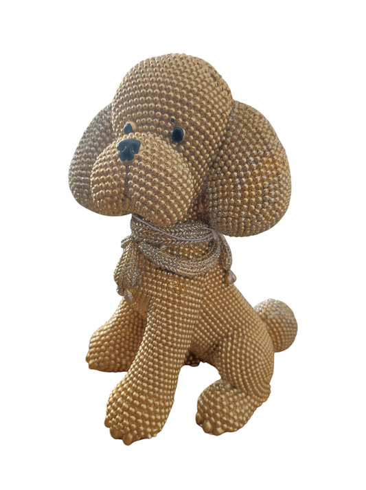 ΔΙΑΚΟΣΜΗΤΙΚΗ ΦΙΓΟΥΡΑ ΣΚΥΛΟΣ POLRESIN ΧΡΥΣΟ ΧΡΩΜΑ POODLE ESPIEL FAD113