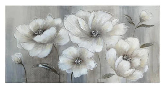 ΠΙΝΑΚΑΣ ΣΕ ΚΑΜΒΑ WHITE FLOWER SYNTHESI