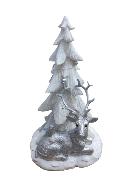 ΔΕΝΤΡΟ ΧΡΙΣΤΟΥΓΕΝΝΙΑΤΙΚΟ ΠΟΛΥΕΣΤΕΡΙΚΟ ΜΕ ΤΑΡΑΝΔΟ ΑΣΗΜΙ ΑΣΠΡΟ ZEN COLLECTION