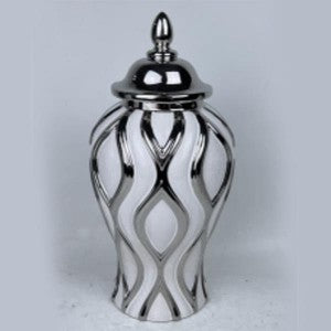 ΒΑΖΟ ΚΕΡΑΜΙΚΟ ΜΕ ΚΑΠΑΚΙ ΛΕΥΚΟ-ΑΣΗΜΙ ESTHETI 752-20348