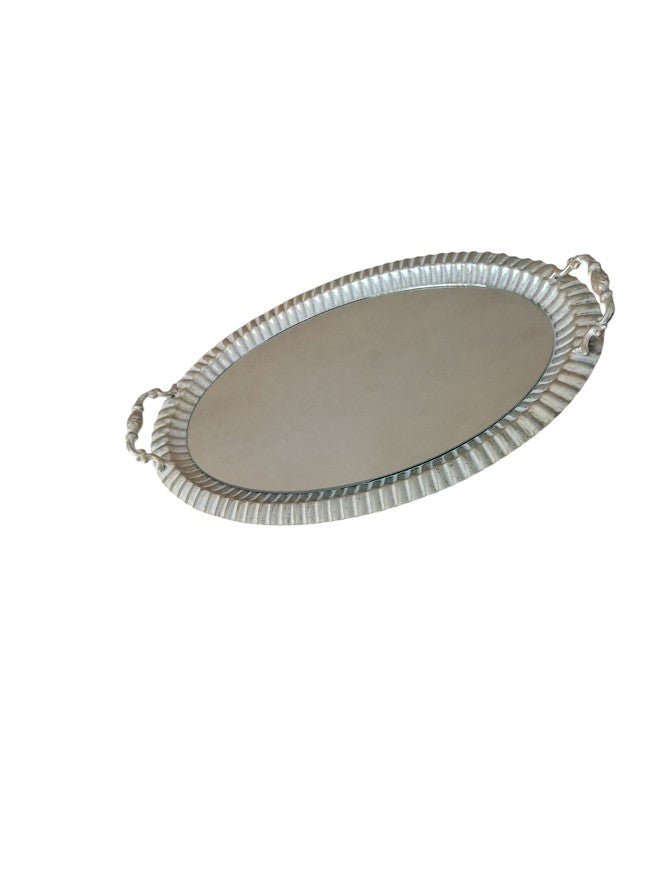 ΜΕΤΑΛΛΙΚΟΣ ΔΙΣΚΟΣ ΜΕ ΚΑΘΡΕΦΤΗ ΑΣΗΜΙ-ΛΕΥΚΟ ZEN COLLECTION 51330A
