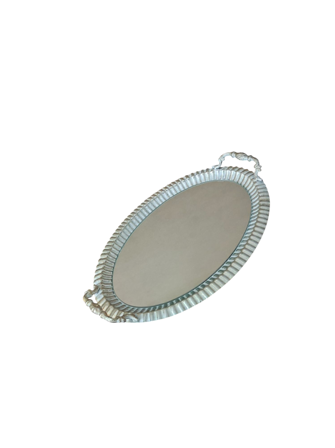 ΜΕΤΑΛΛΙΚΟΣ ΔΙΣΚΟΣ ΜΕ ΚΑΘΡΕΦΤΗ ΑΣΗΜΙ ΛΕΥΚΟ ZEN COLLECTION 51330B